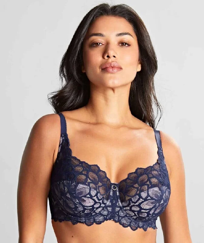 Panache Allure Underwired Full Cup Bra - Navy Sharp Women's Italian