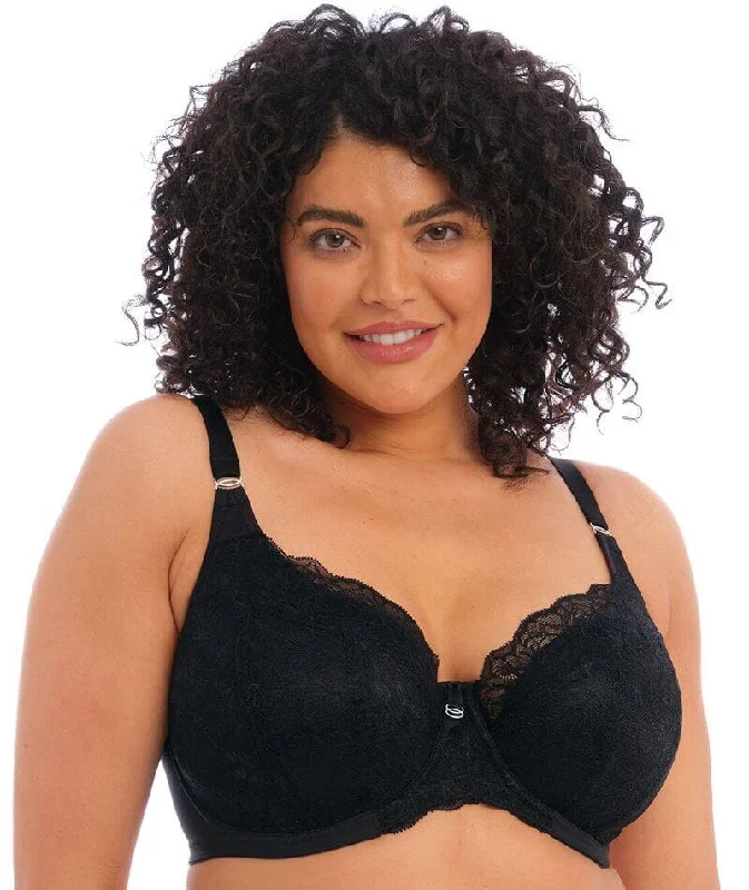 Elomi Brianna Underwire Padded Half Cup Bra - Black Refined Women's Classic 