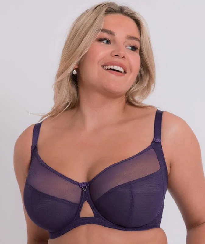 Curvy Kate Victory Balcony Bra  - Deep Purple Vacation