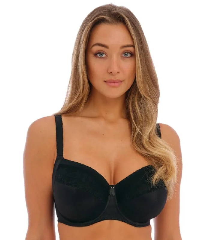 Fantasie Illusion Underwired Side Support Bra - Black Classic Women's Pin - striped