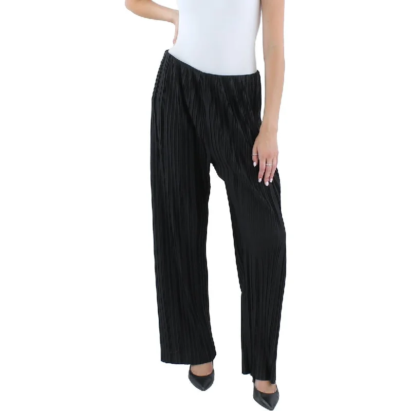 Womens Pleated Textured Wide Leg Pants Rugged Women's Outdoor 
