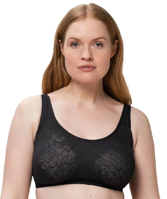 Triumph Fit Smart Padded Wire-free Bra - Black Dynamic Women's High - energy