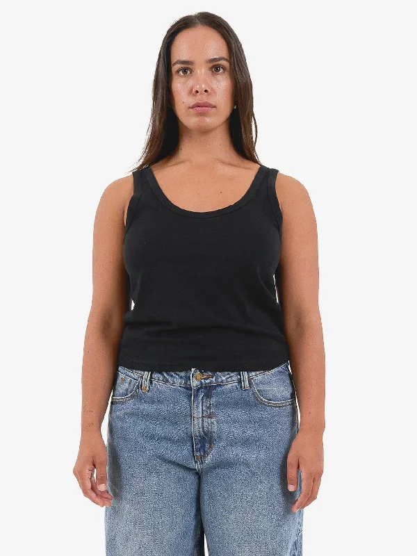 Hemp Classic Tank - Black Sporty Women's Tennis