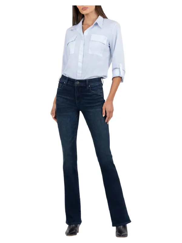 Natalie Mid Rise Bootcut Jeans In Leading Wash Vintage Women's 1970S 