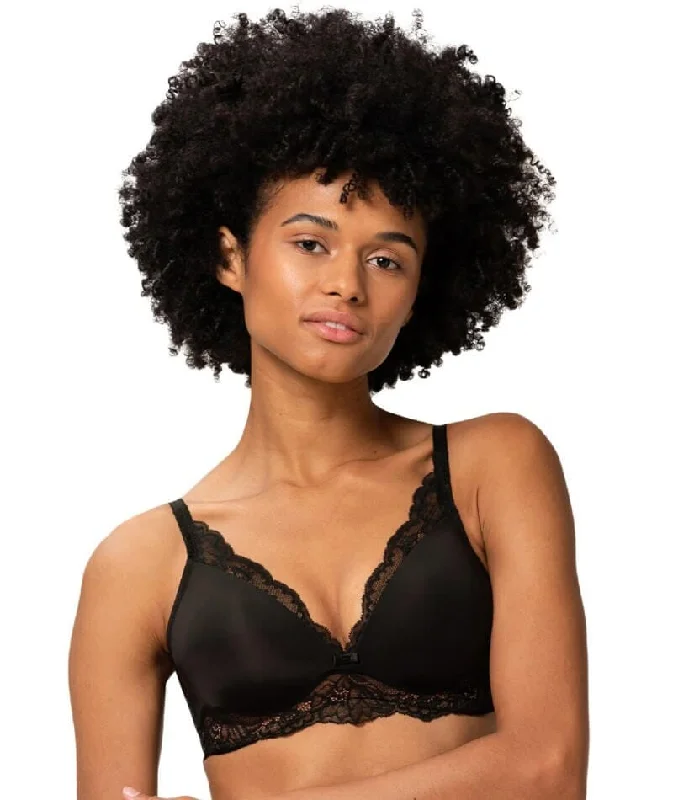 Triumph Amourette Charm Padded Wire-free Bra - Black Sleek Women's 