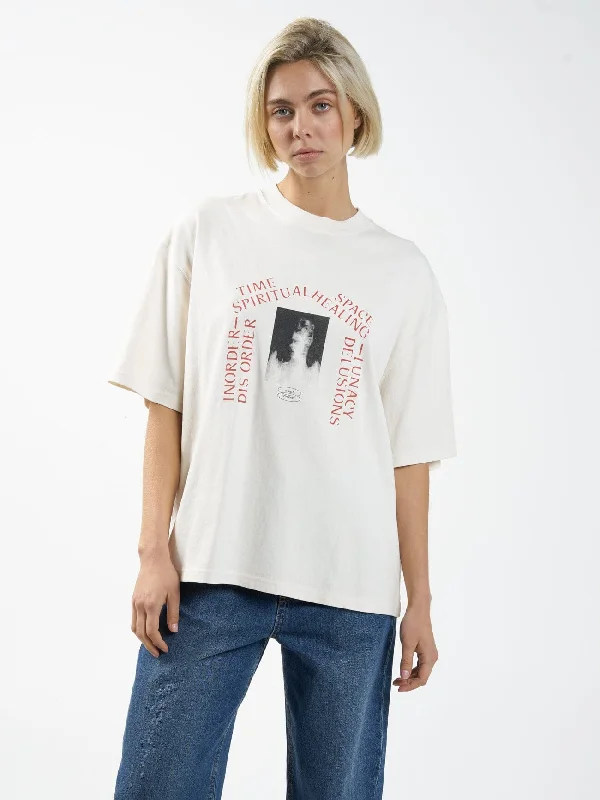 Healing Delusions Oversized Tee - Heritage White Elegant Women's Formal 