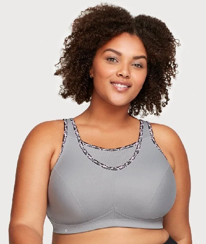 Glamorise No-Bounce Camisole Wire-Free Sports Bra - Soft Gray Modern Women's 