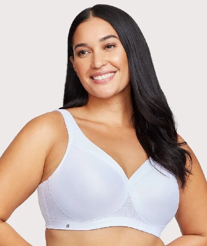 Glamorise Magiclift Seamless Wire-Free Sports Bra - White Scandinavian