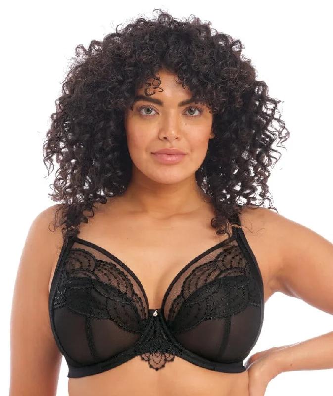 Elomi Priya Underwired Plunge Bra - Black Vintage Women's 1970S 