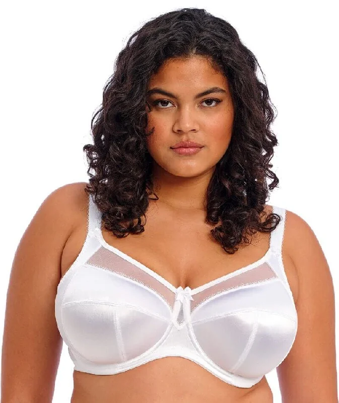 Goddess Keira Underwired Banded Bra - White Trendy Women's 