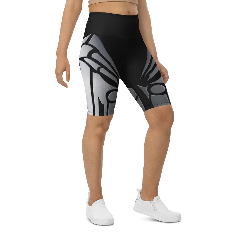 Robo Chic Armor Biker Shorts Sporty Women's Athleisure 