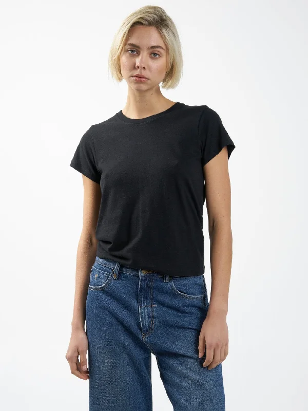 Hemp Everyday Tee - Black Laid - back Women's Vibe