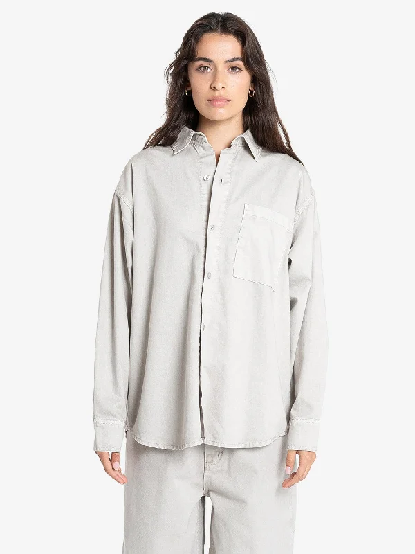 Austin Denim Shirt - Oyster Grey garde