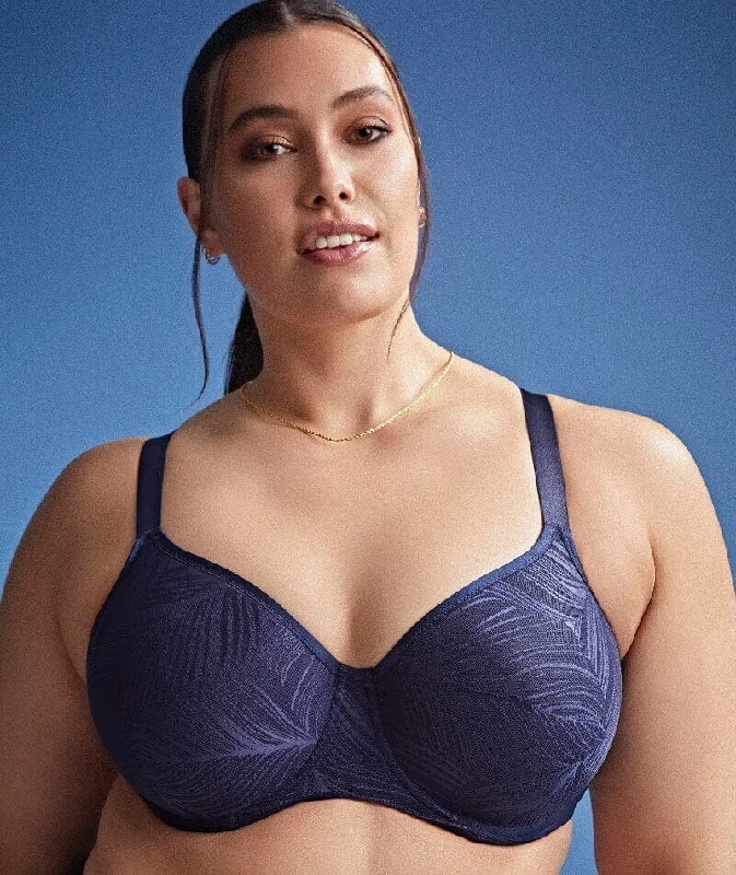 Sculptresse Illuminate Non Padded Full Cup T-Shirt Bra - French Navy Dapper Women's 1920S