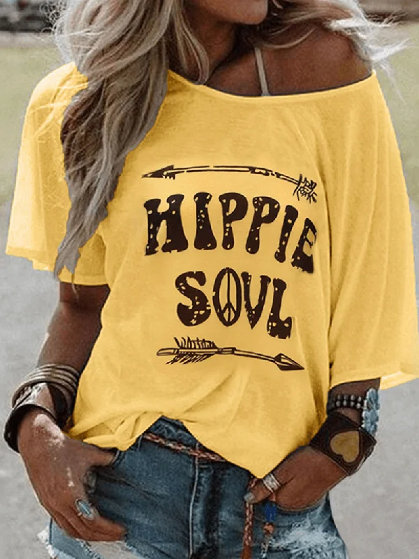 Casual Letter Print round Neck Short Sleeve T-Shirts Practical Women's Quick - dry
